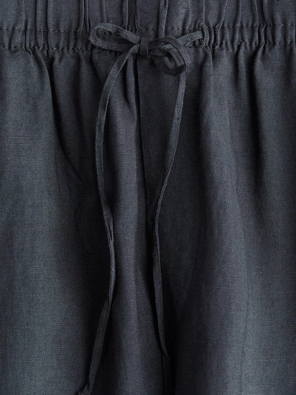 H&M Women’s Relaxed Drawstring Pants - Linen Blend - Black - New - Small